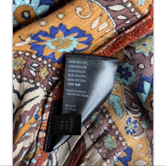 Free People Rosalie Printed Wrap Top S - Picture 5 of 6